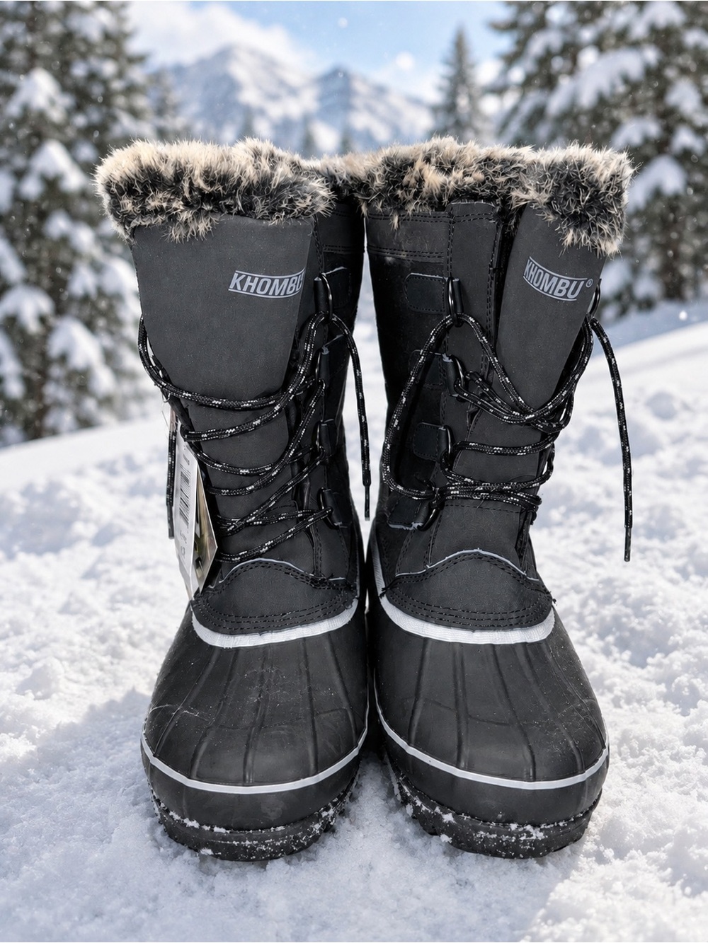 NWT Khombu North Star Winter Snow Boots Black Women’s Size 10